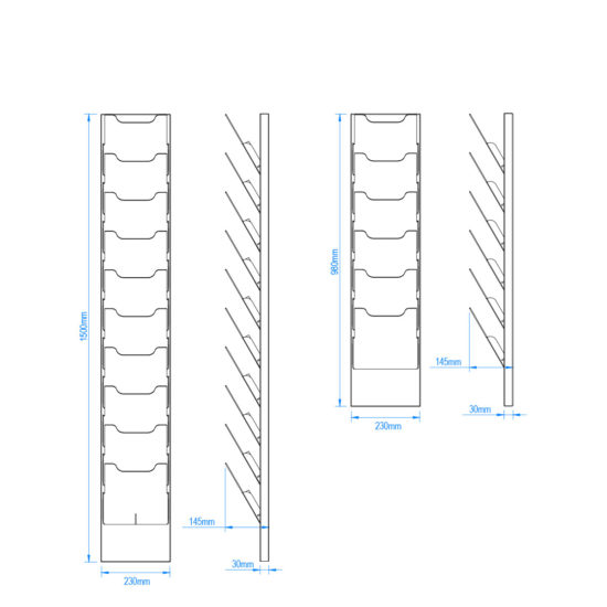 Wall Brochure Holder Lean Size