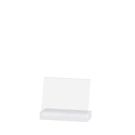 Counter Sign Holder Angled, Element Acrylic, Frost White, A6L, Blank