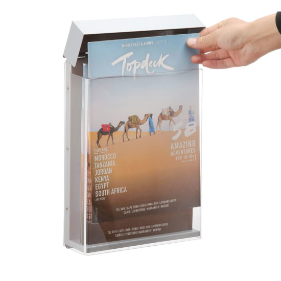 Outdoor Brochure Holder-Shield A4, Open