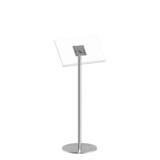 Q EZI Stainless Steel Lectern, Clear