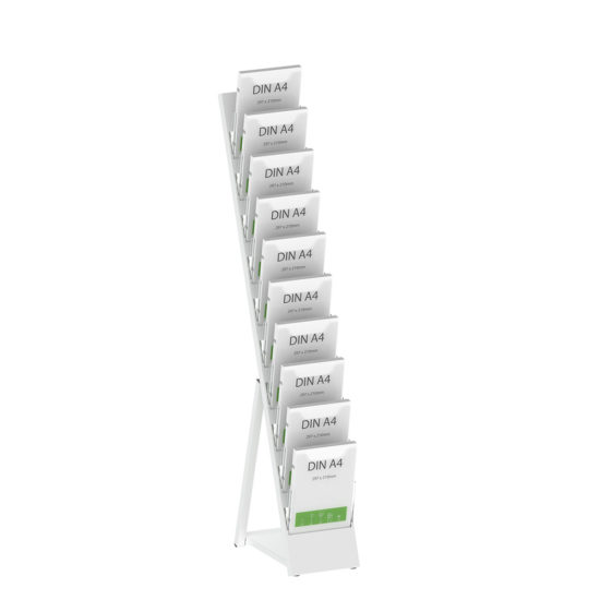 Floor Standing Brochure Holder Lean with brochures