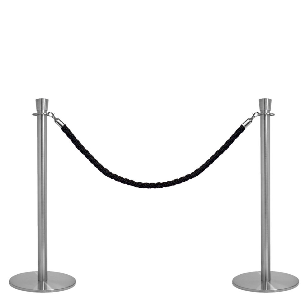 Q EZI Rope Barrier, Brushed Stainless Steel FEPRO