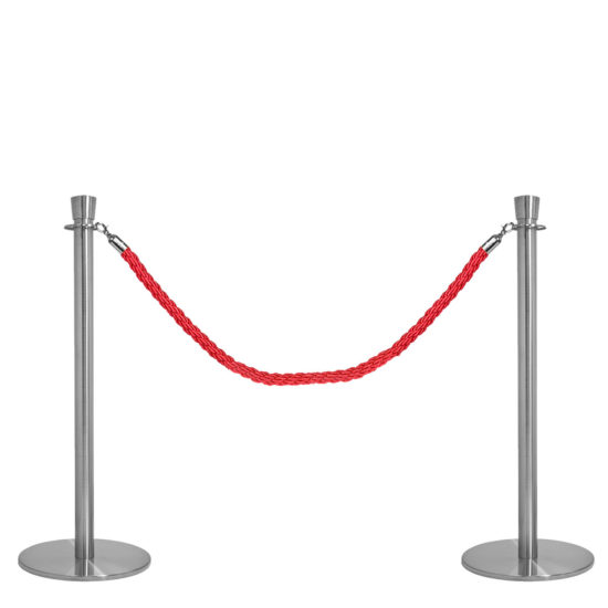 Crowd Control Q EZI Rope Barrier Stainless Red