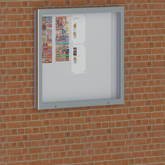 Notice Board Magnetic, Outdoor 15xA4 Shop, Wall